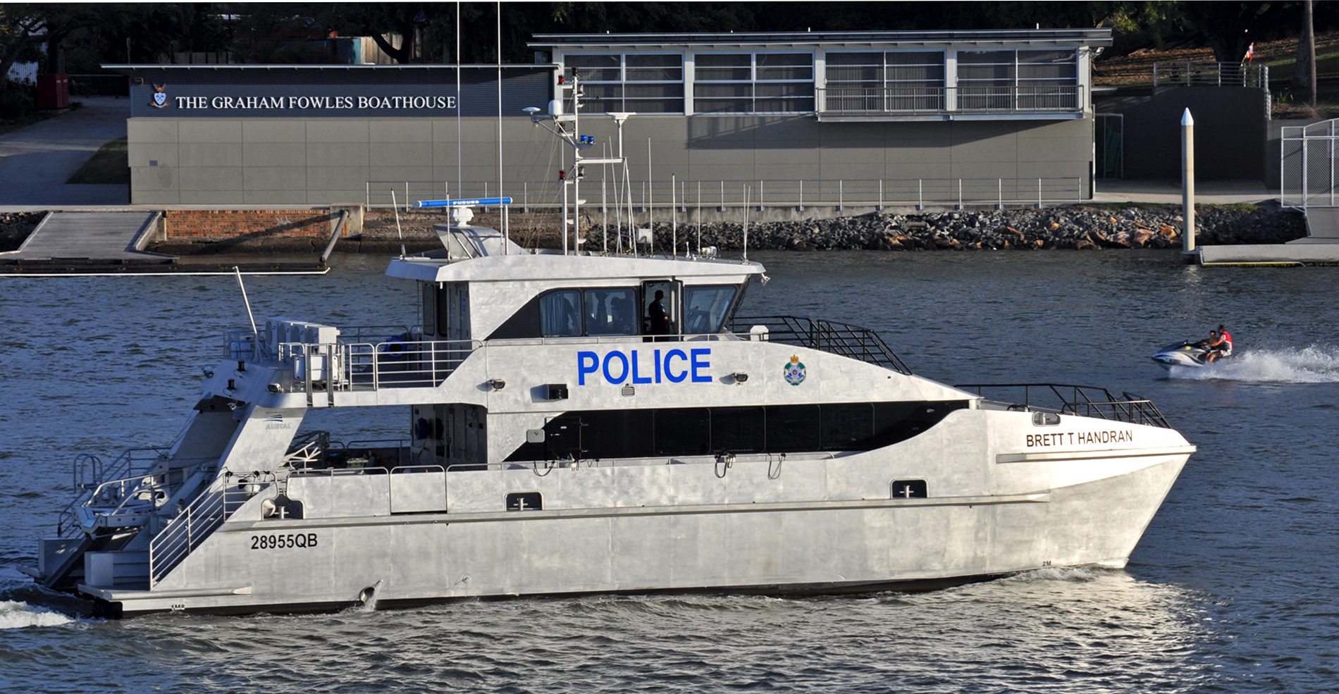 Police Launch “Brett T Handran” on River Fire patrol 4 Sept 2010