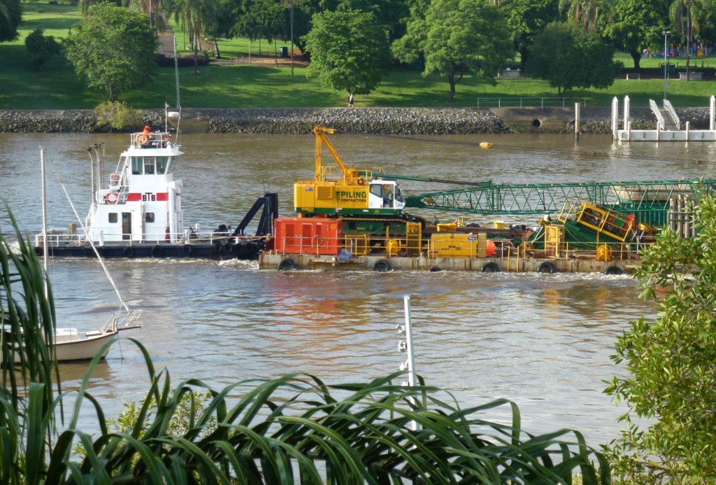 Tugboat “Sunrise” and Crane Barge 31 Jan 2012