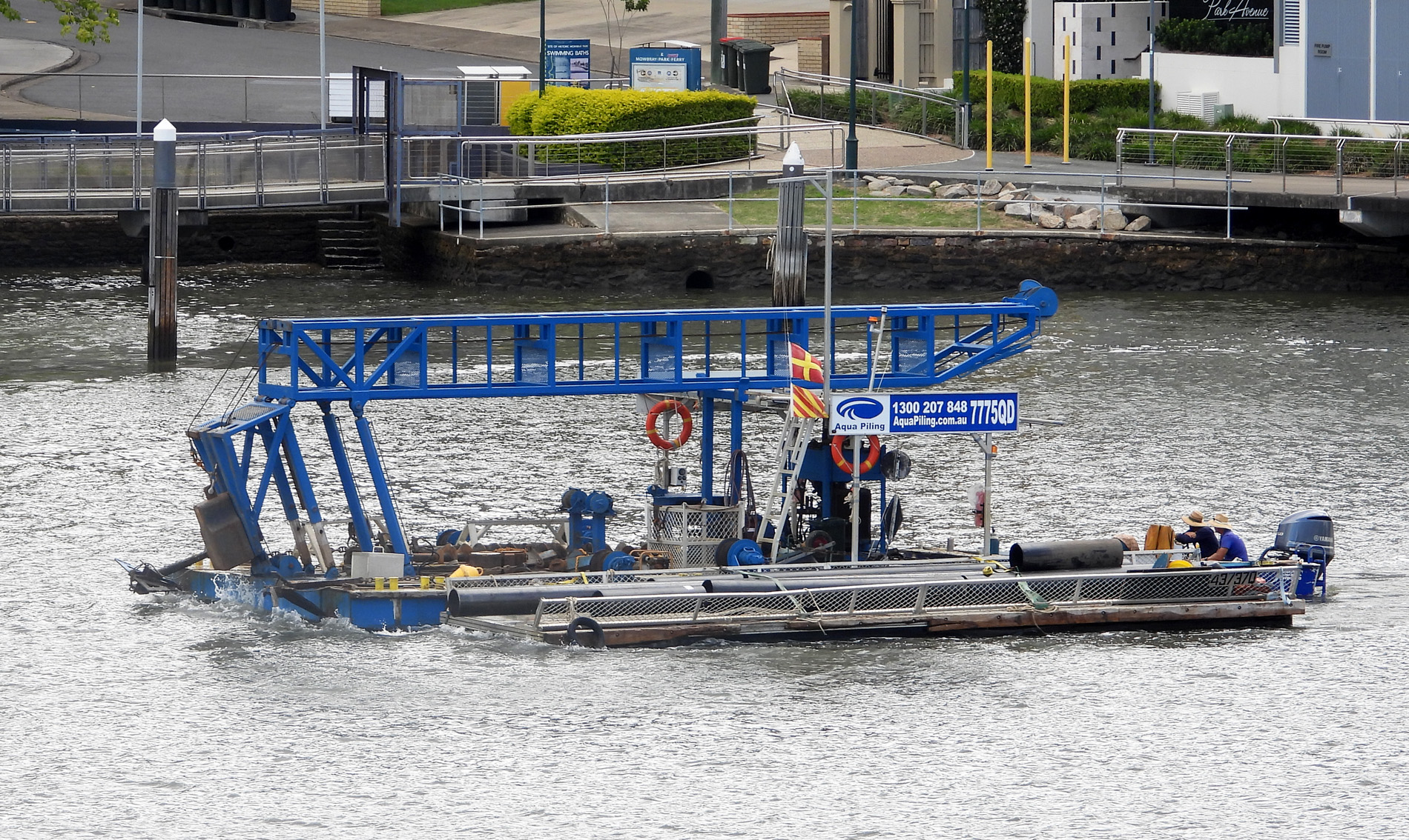 Aqua Piling Rig & Crew passing thru ~ 16th Feb 2021