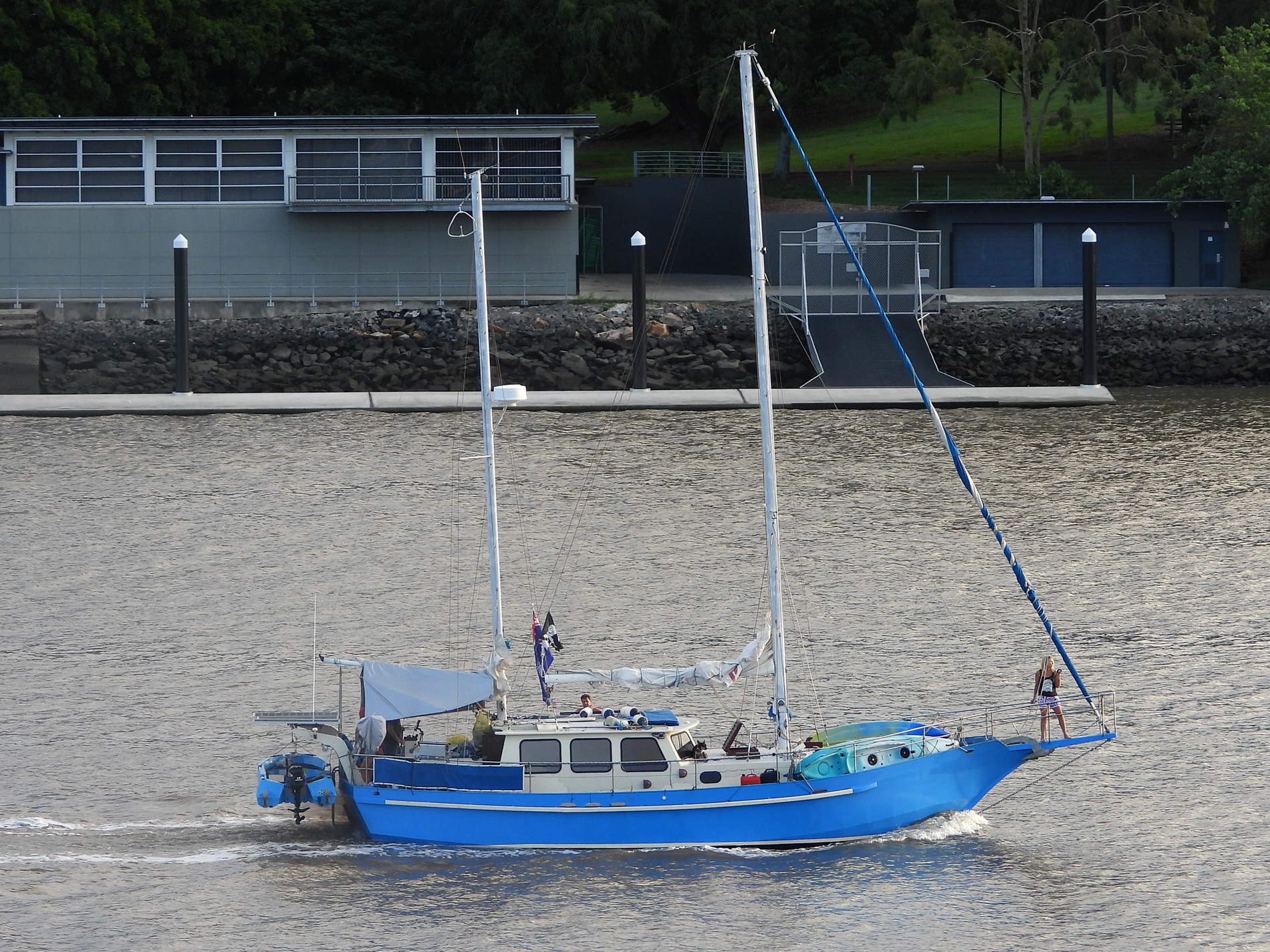 a bright blue “Jolly Roger” ~ 26 Jan 2020