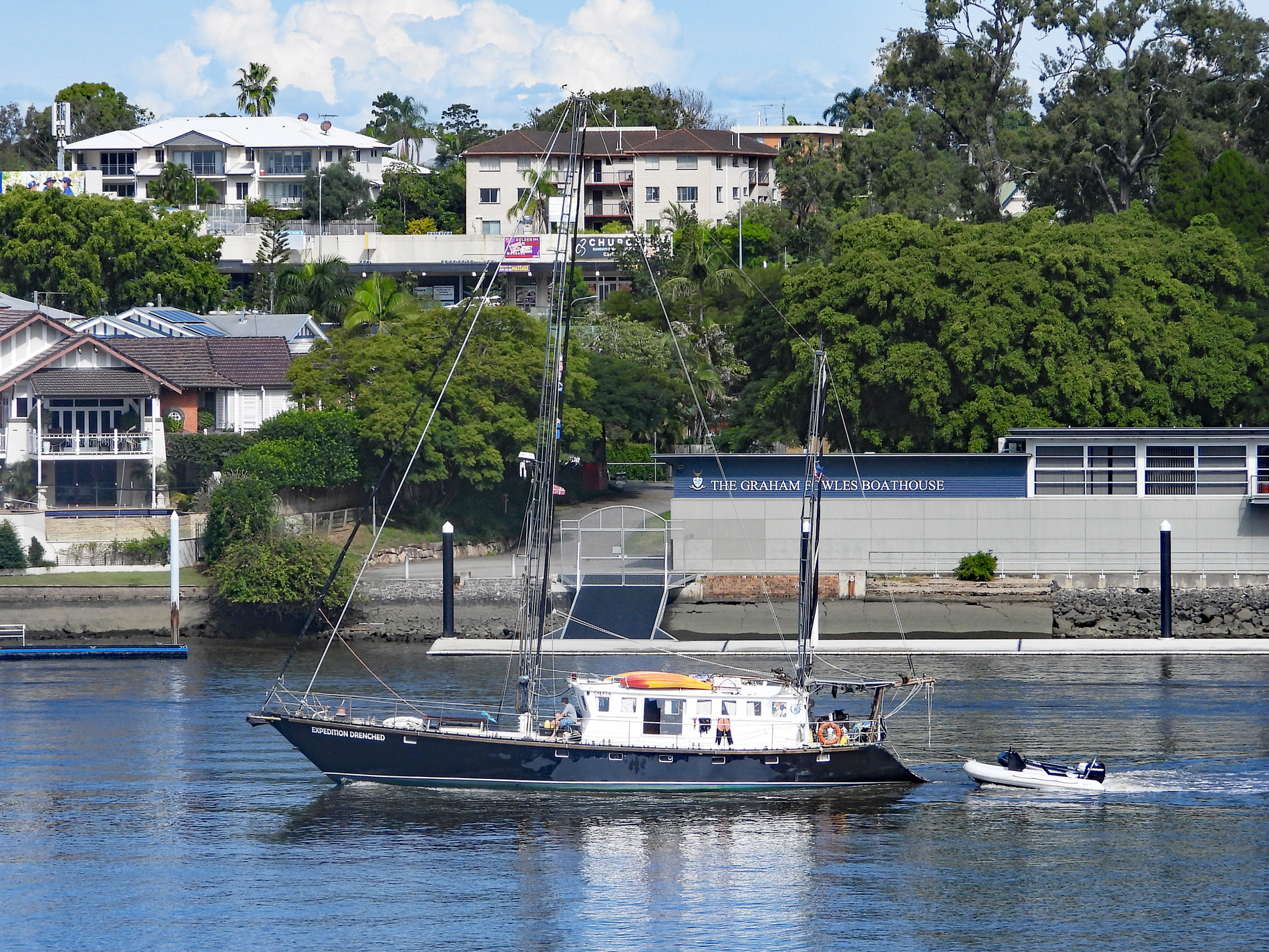 “Sylfia” of Expedition Drenched heading for diving ~ 4 May 2010