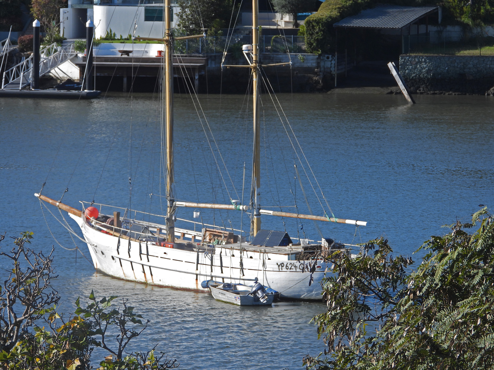 “Nerimba” on moorings on The Humbug ~ 12 Jul 2021