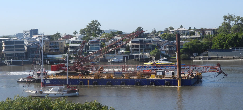 ‘Mary” bringing in a 400t capacity Crane