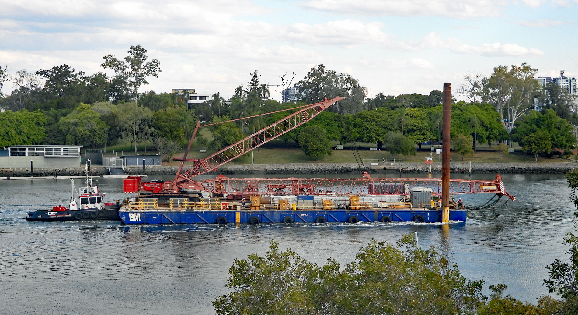 P.T. MARY and ‘Big Red’ head upstream ~ 21 Jul 2023