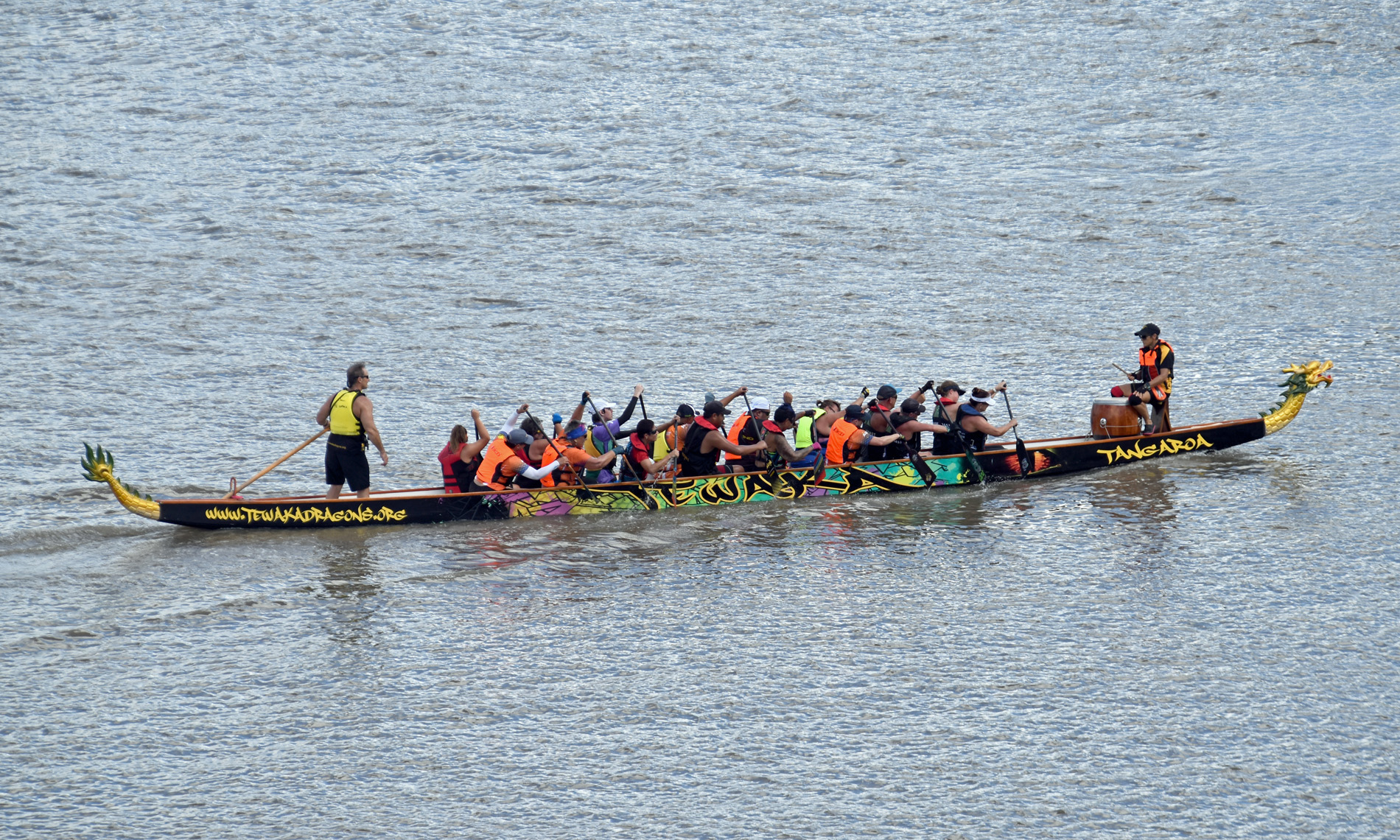 www.Tewakadragons.org Dragonboats TANGAROA, BLACK MAGIC, TO MANA O TE WAKA & MAIWAH ~ 31 Mar 2018