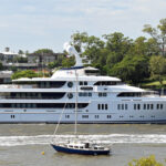 “AURORA” A 74m German built 2017 of Cayman Island Register visits The Humbug