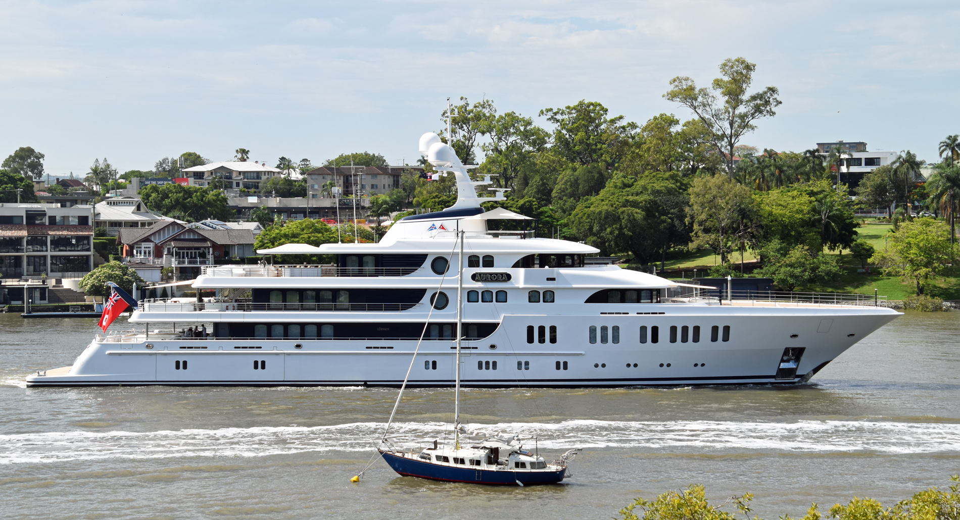 “AURORA” A 74m German built 2017 of Cayman Island Register visits The Humbug
